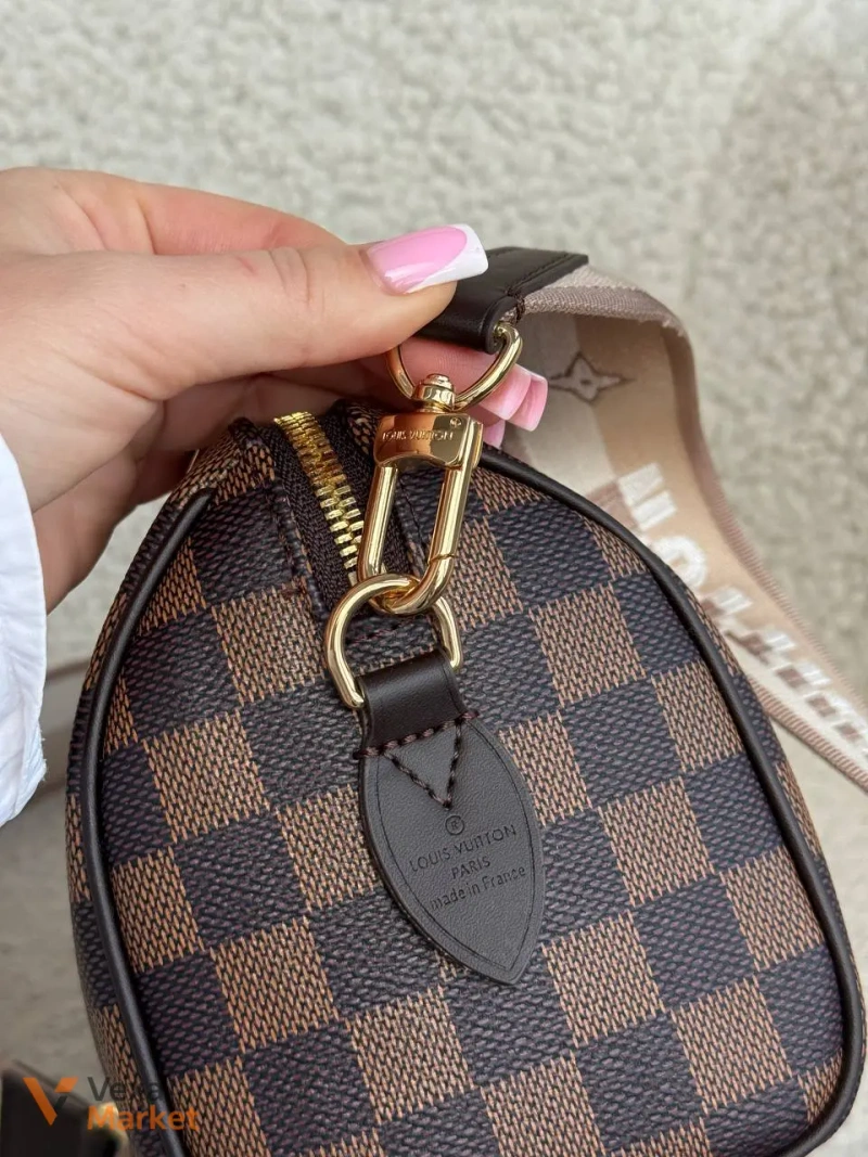 Louis Vuitton Speedy сумка шкіра/канва — фото 4