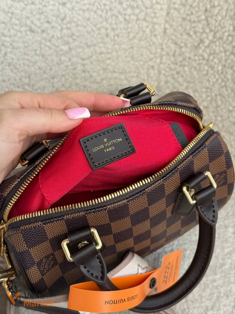 Louis Vuitton Speedy сумка шкіра/канва — фото 5
