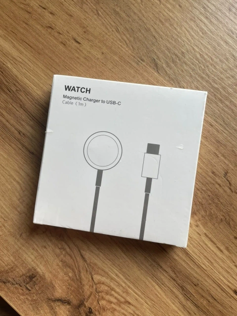 Магнітний зарядний кабель для Apple Watch Metal, 1м, білий