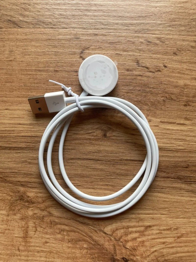 Магнітний зарядний кабель для Apple Watch Metal, 1м, білий — фото 2