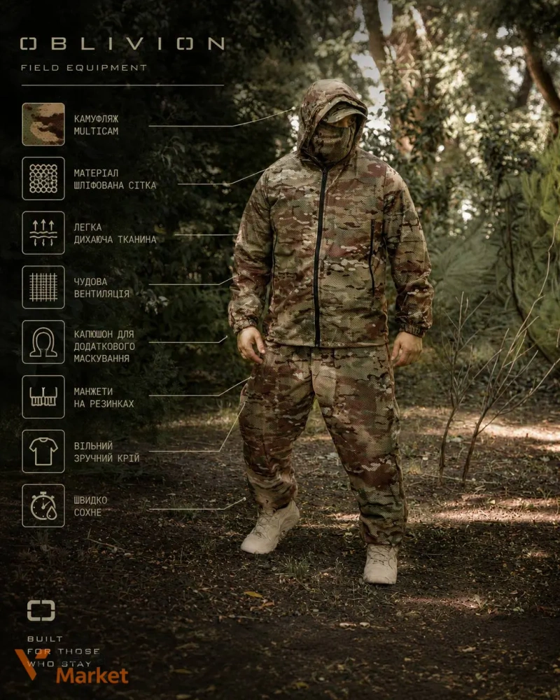 Маскувальний костюм Multicam (сітка) — фото 3