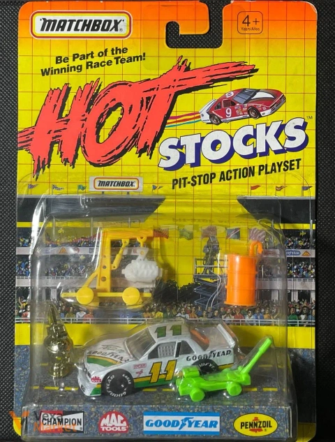 Matchbox Hot Stocks Pit-Stop Action Playset NASCAR #11