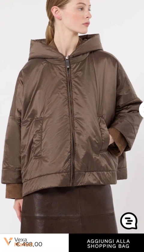 Max Mara The Cube Утеплена куртка з водовідштовхувальної тканини з капюшоном
