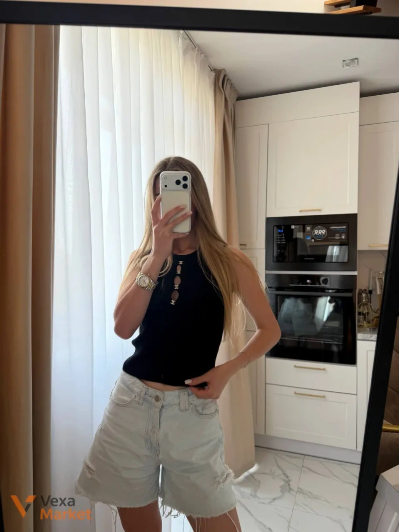 Майка Chanel жіноча біла та чорна — фото 6
