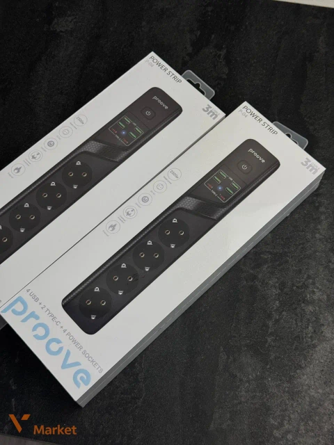 Мережевий фільтр Proove Power Strip P-04 (4 розетки + 4 USB + 2 Type-C) 3M