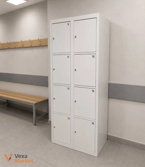Металевий локер на 8 комірок 180х80х50см