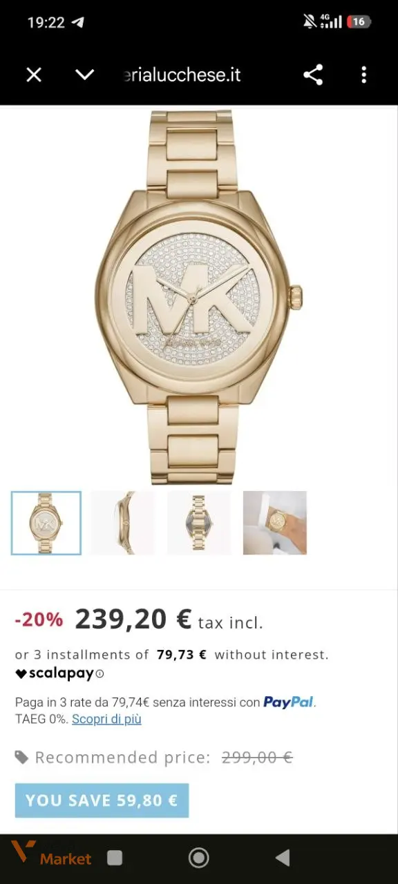 Michael Kors Женские часы золотистые — фото 5