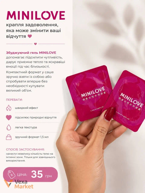 MINILOVE Збуджуючий гель для посилення чутливості, 1.5 мл