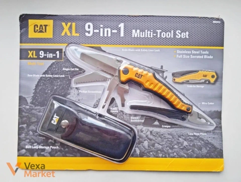 Мультитул CAT XL 9-in-1 з чохлом