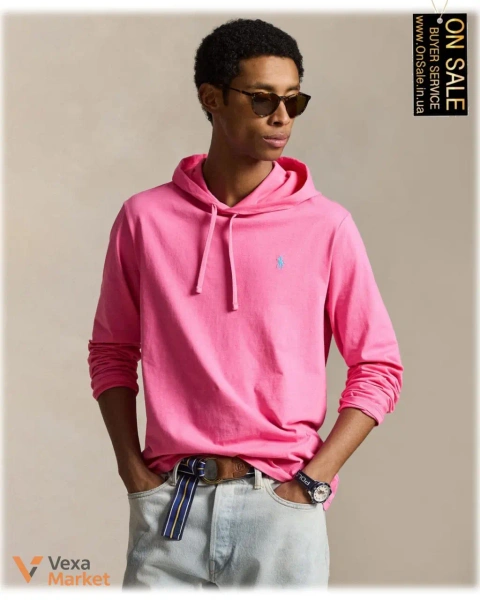 Мужская футболка Polo Ralph Lauren с длинным рукавом и капюшоном
