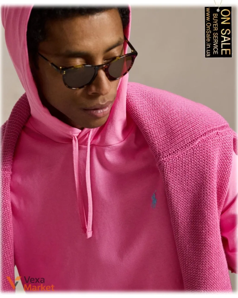 Мужская футболка Polo Ralph Lauren с длинным рукавом и капюшоном — фото 3