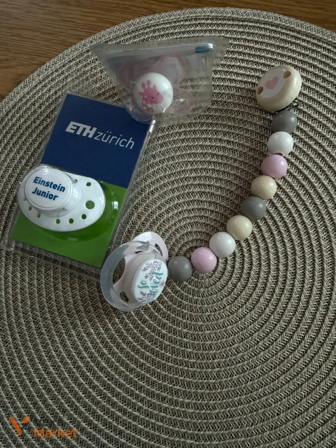Набір дитячих пустушок MAM Start, ETH Zurich, so loved з тримачем
