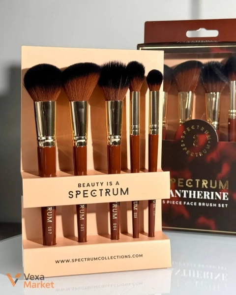 Набір пензлів для макіяжу Spectrum Collections Pantherine 5 Piece Face Brush Set