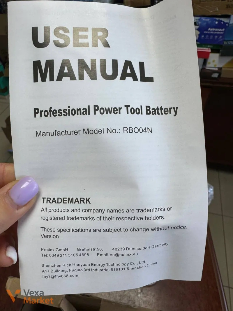 Набір з двох акумуляторів Power Tool Battery Ni-MH 12V 3600mAh 43.2Wh — фото 6