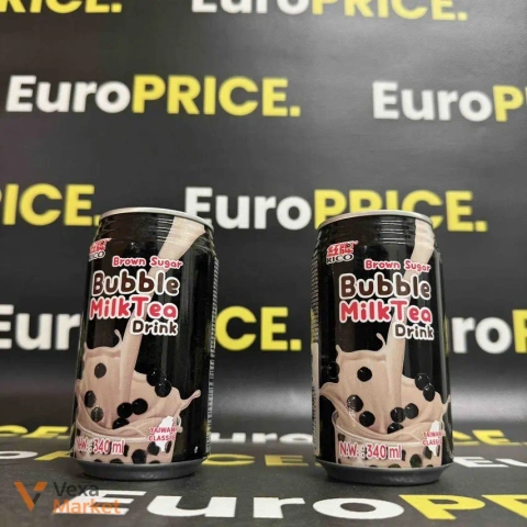 Напій Бабл Ті молочний Brown Sugar Bubble Milk Tea Drink 340мл
