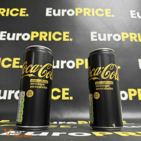 Напій газований Coca-Cola Zero Caffeine, Zero Sugar, Zero Calories, 330мл
