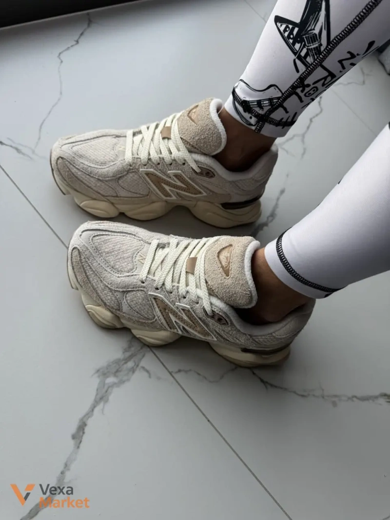 New Balance 9060 Bisque Sea Salt бежевые — фото 3