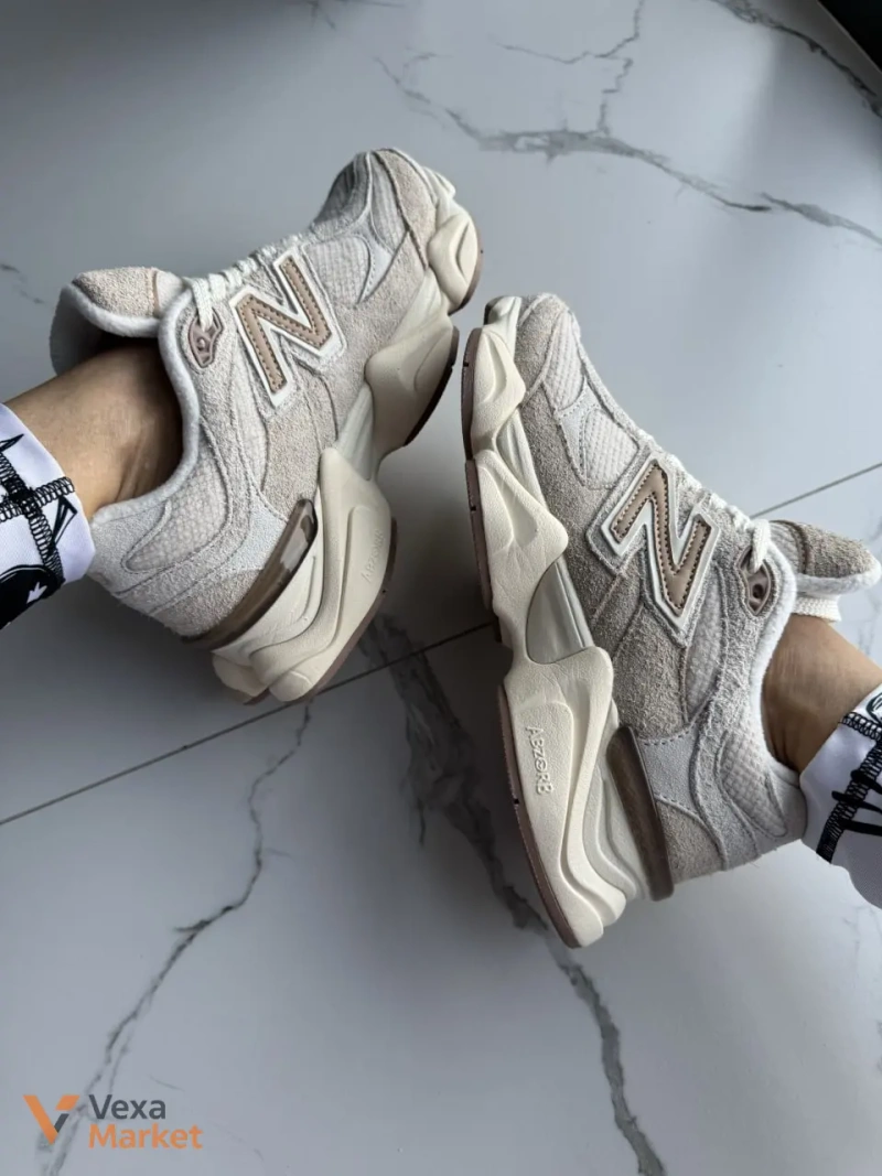 New Balance 9060 Bisque Sea Salt бежевые — фото 4