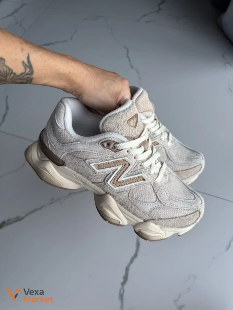 New Balance 9060 Bisque Sea Salt бежевые — фото 5