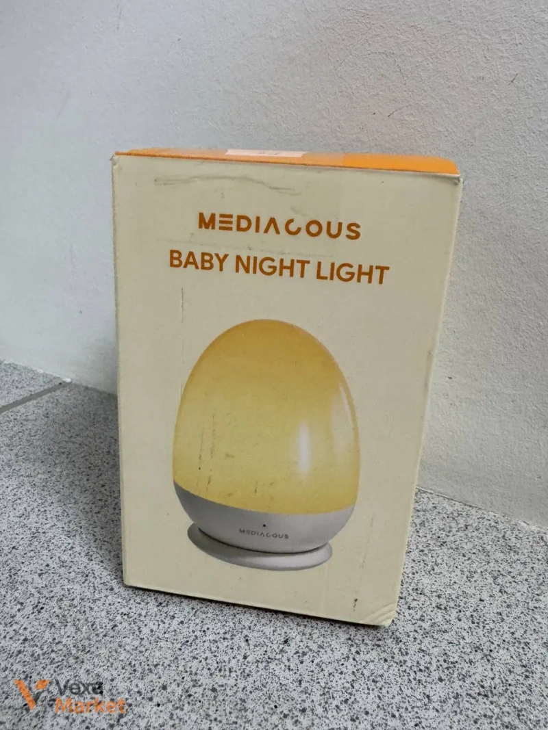 Нічник у формі яйця Mediacous Baby Night Light з сенсорним керуванням та зарядною базою — фото 2