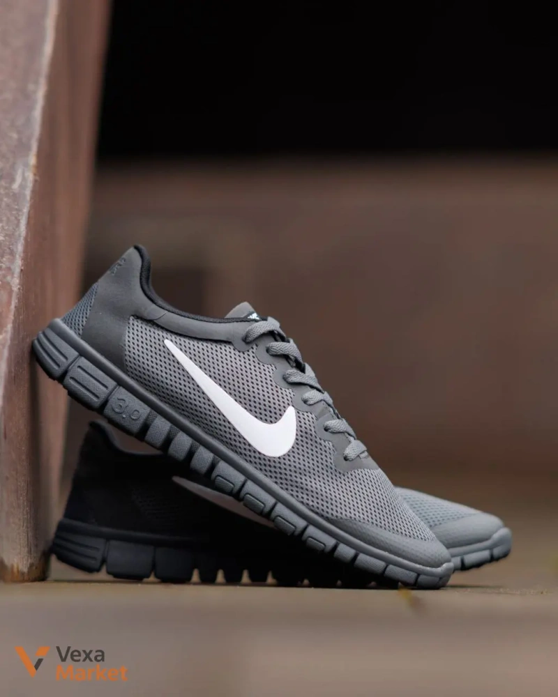 Nike Free Run 3.0 V2 Silver White Black кроссовки — фото 2