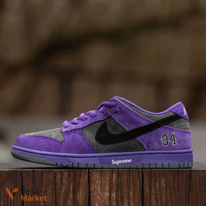 Nike SB Dunk Low Supreme "94" Purple/Grey — фото 2