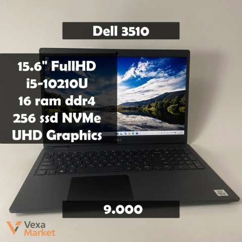Ноутбук Dell Latitude 3510 15.6" FullHD, Intel Core i5-10210U, 16GB DDR4, SSD 256GB NVMe