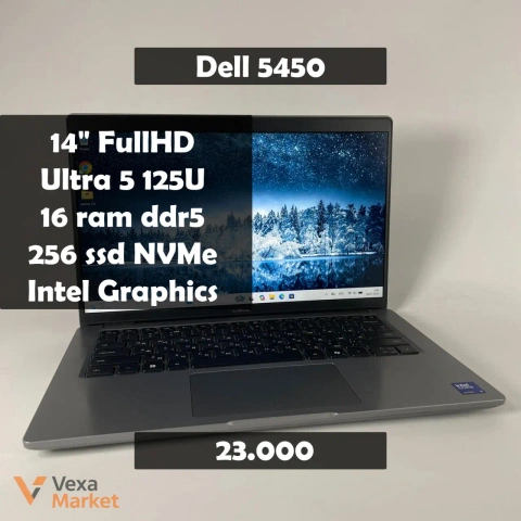 Ноутбук Dell Latitude 5450 14" FullHD, Intel Core Ultra 5 125U, 16GB DDR5, 256GB SSD NVMe