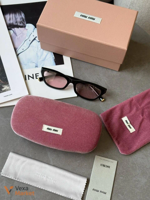 Очки Miu Miu Black/Rose OMU 53ZV VN101
