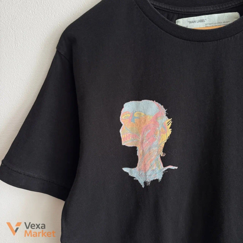 Off-White x Jean-Michel Basquiat T-shirt Black Size M — фото 2