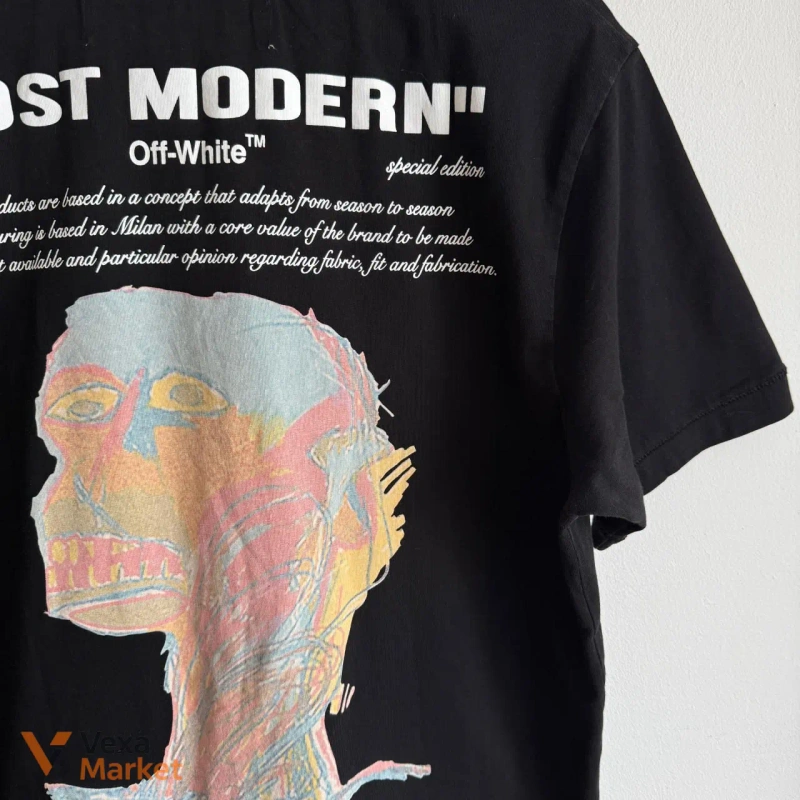 Off-White x Jean-Michel Basquiat T-shirt Black Size M — фото 4