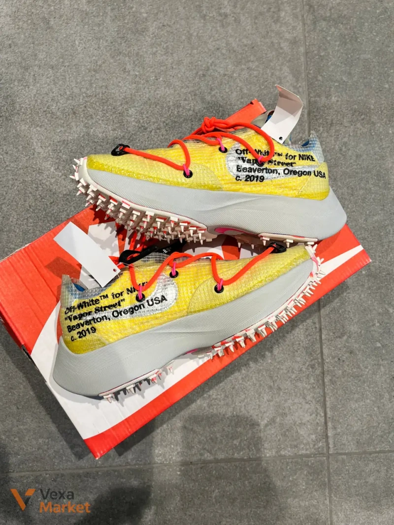 Off White x Nike Zoom Vapor Street Yellow/Black Size 35.5 — фото 6
