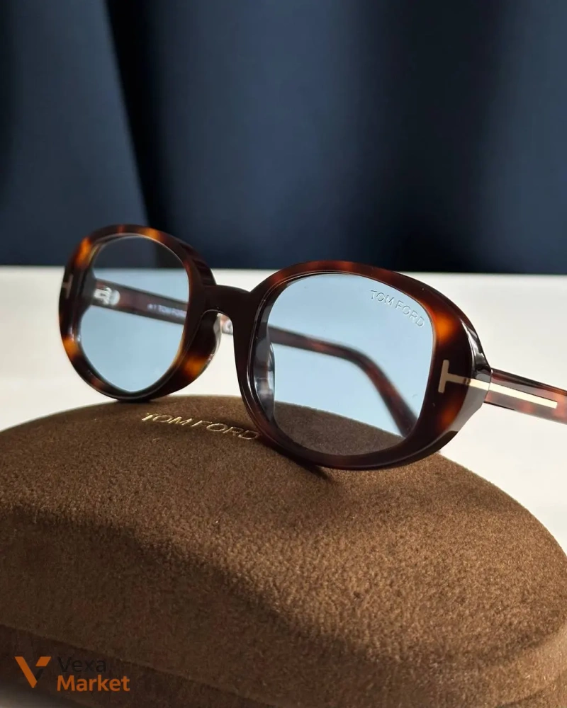 Окуляри TOM FORD IGGY FT1364 Гавана з блакитною лінзою — фото 4