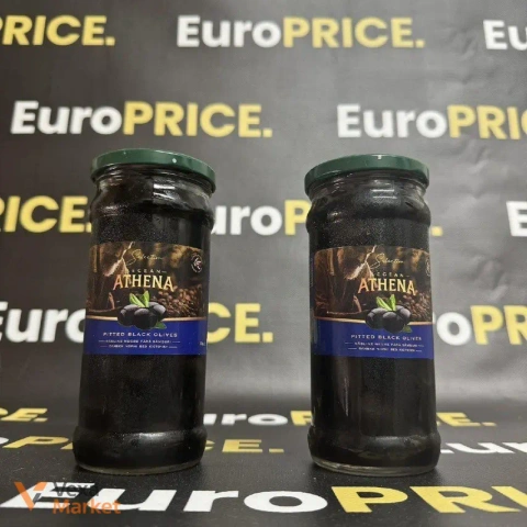 Оливки чорні Атена с/б 350г