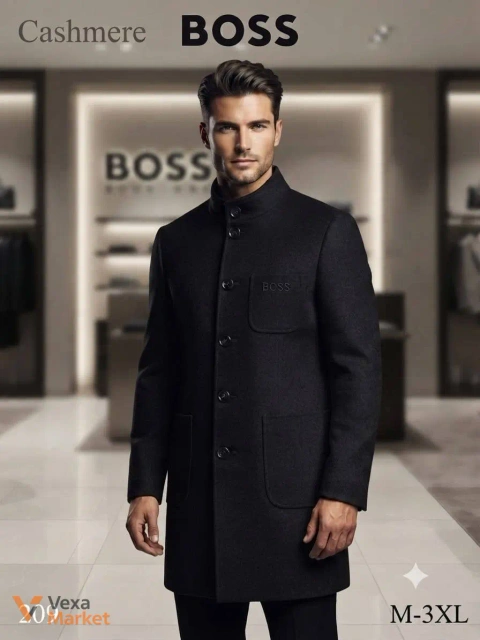 Пальто BOSS кашемірове чоловіче осінь-зима