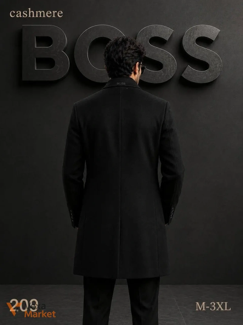 Пальто BOSS кашемірове чоловіче осінь-зима — фото 2