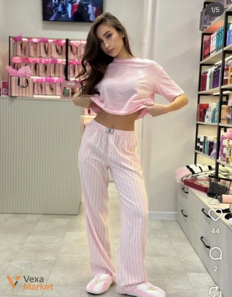 Піжама Victoria's Secret рожева в смужку