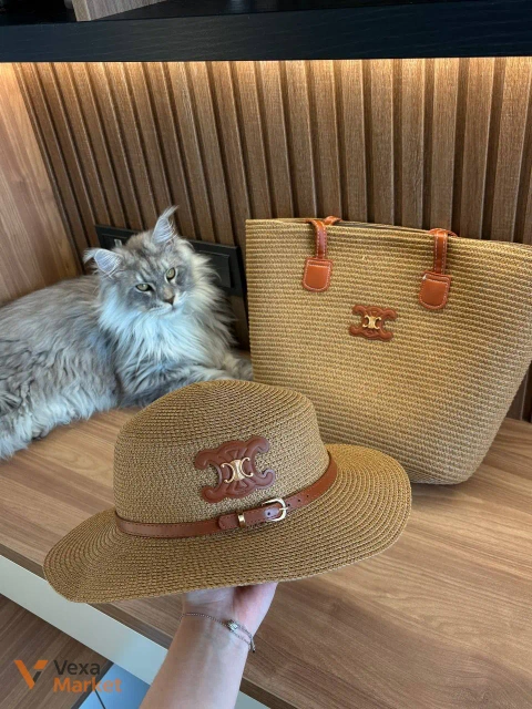 Плетена сумка та капелюх Celine