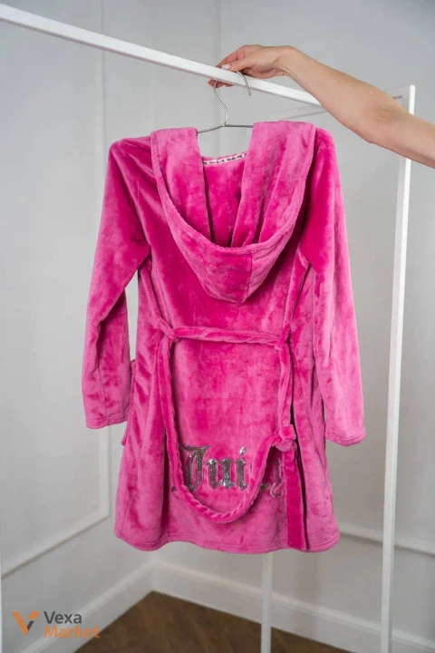 Плюшевий халат Juicy Couture рожевий S/M