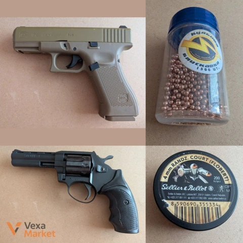 Пневматичний пістолет Glock 19X та револьвер Safari РФ-441