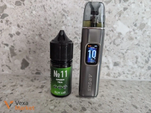 Pod-система Voopoo Argus G3 30 Вт 1500 мАч з картриджем 0.7 Ом та рідиною Elix Lab Green Tea