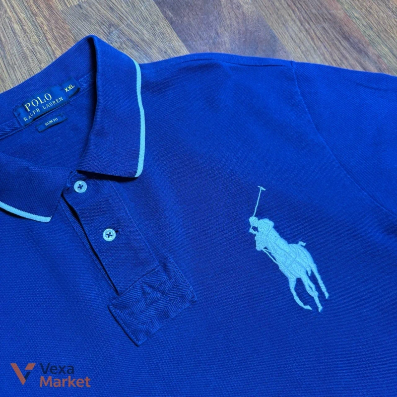 Polo Ralph Lauren Мужская футболка поло синяя XXL — фото 3