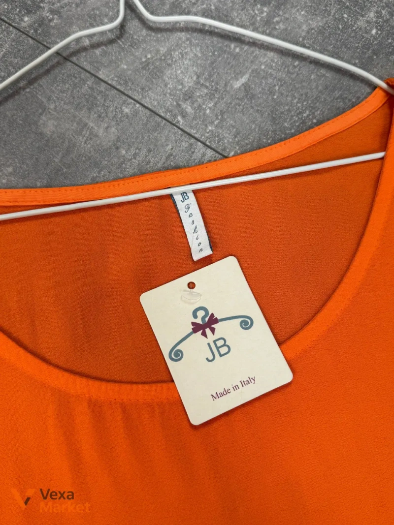 Помаранчева блуза оверсайз J B з віскози, EUR XL / НАШ 56-60 — фото 3