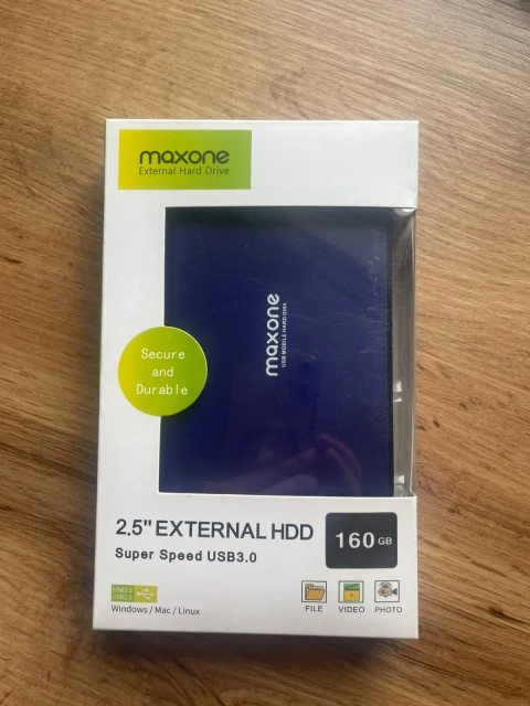 Портативний зовнішній жорсткий диск Maxone 160 ГБ, 2,5-дюймовий