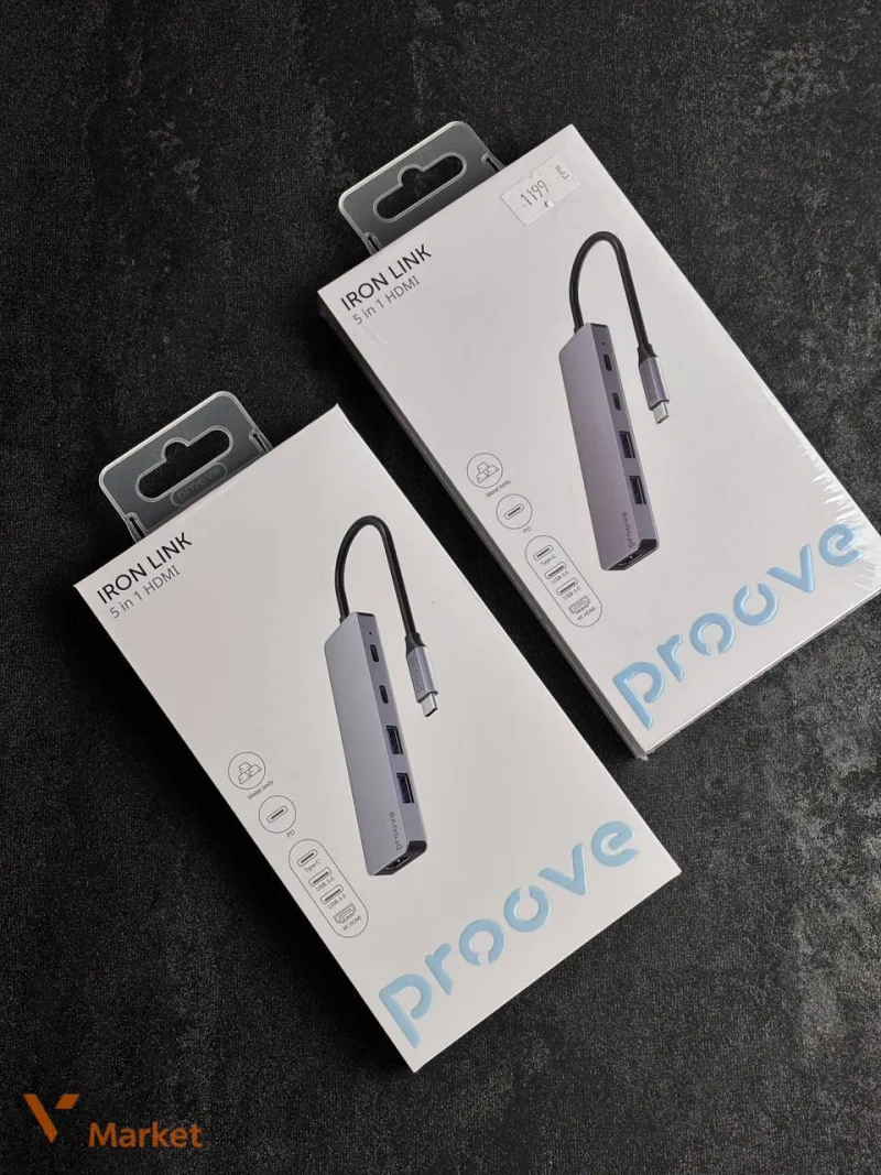 Proove Iron Link 5 in 1 Type-C Hub (2*Type-C + 2*USB3.0 + HDMI) — фото 2