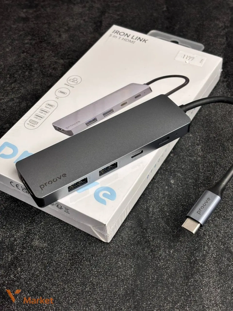 Proove Iron Link 5 in 1 Type-C Hub (2*Type-C + 2*USB3.0 + HDMI) — фото 3