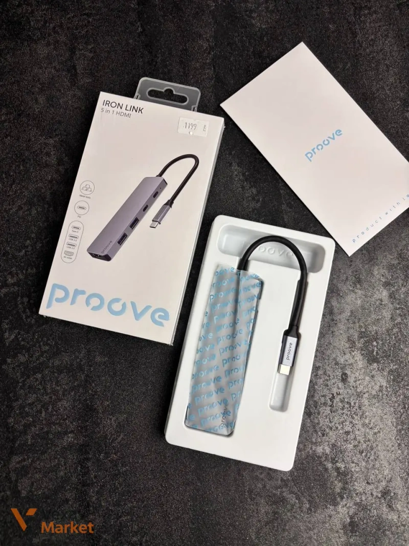 Proove Iron Link 5 in 1 Type-C Hub (2*Type-C + 2*USB3.0 + HDMI) — фото 5