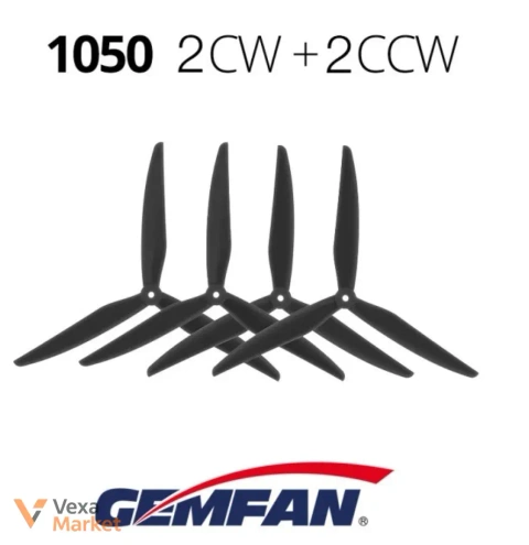 Пропелери Gemfan 1050 10 дюймів 2CW+2CCW для дрона
