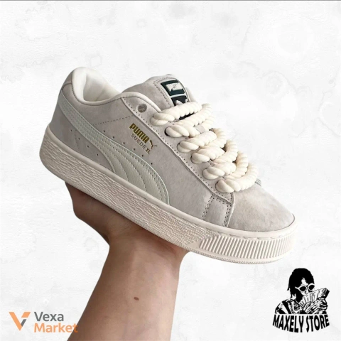Puma Suede XL Beige Rope Laces