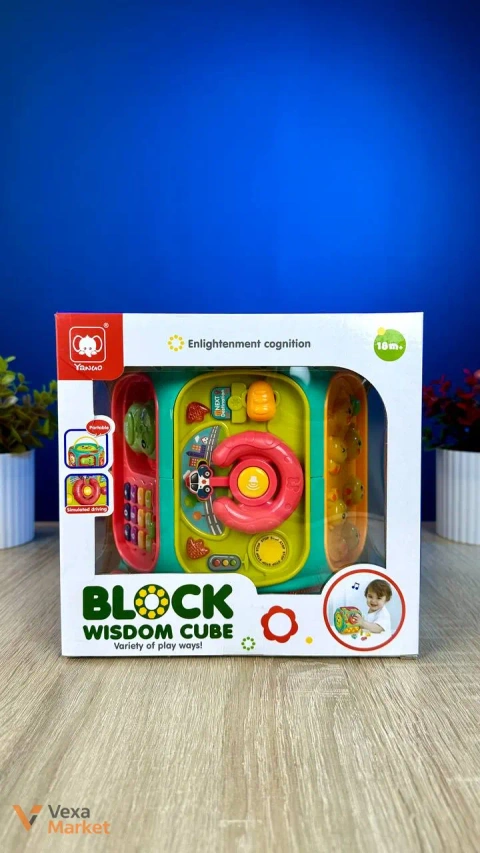 Развивающий многогранник "BLOCK WISDOM CUBE" с английским языком, пианино, телефоном и магнитной игрой